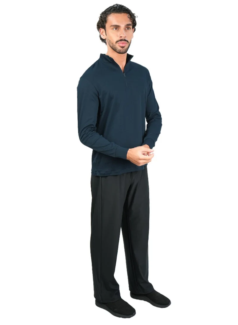 جيوردانو Men's Regular Liquid Touch Half-Zip Tee