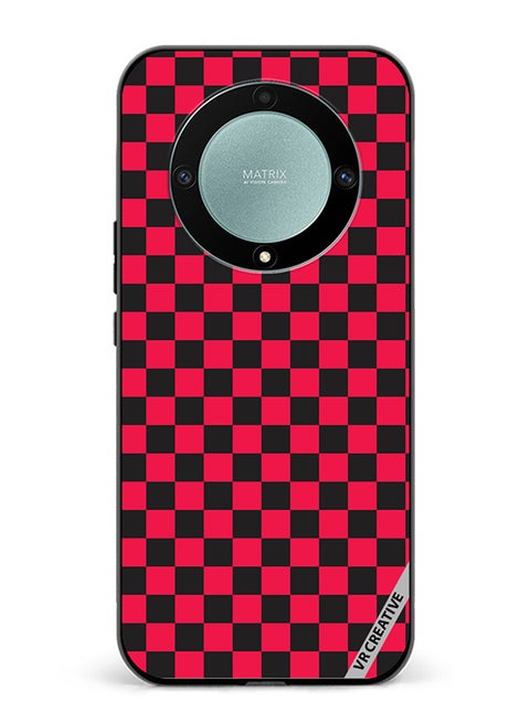 Protective Case Cover For Honor X9b Checkerboard Vector Seamless Pattern Design Multicolour