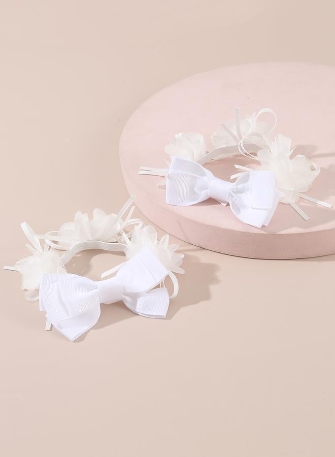 Take Two Set of 2 - Solid Bow Hair Ties - Image 1