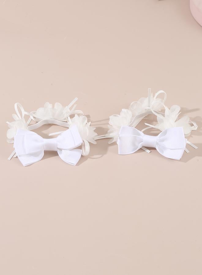 Take Two Set of 2 - Solid Bow Hair Ties - Image 2