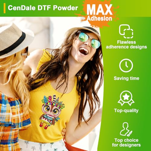 CenDale 1KG/35.2OZ White DTF Transfer Powder: Hot Melt Adhesive Digital DTF Transfer Powder for Sublimation, Ideal for All Fabrics Including Jeans/Cotton T-Shirts, Compatible with DTF/DTG Printers - Image 5
