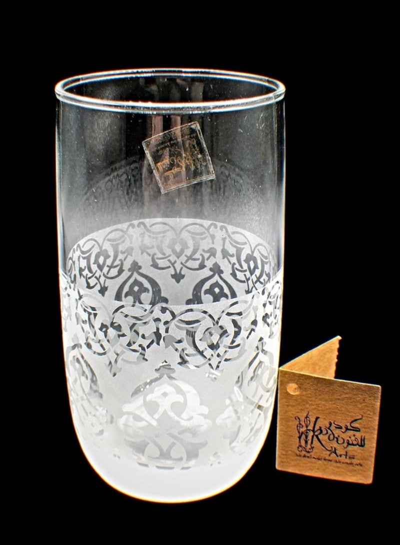 كودو آرتس أكواب زجاج للماء او العصائر مزخرفة 6 قطع - Image 2