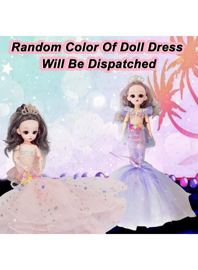 FunBlast Mermaid Doll Toys for Kids - 30 CM Cute Realistic Dolls for Girls, Cute Dolls for Girls, Doll Toys for Kids, Doll Accessories - Dress Color May Vary - Image 5