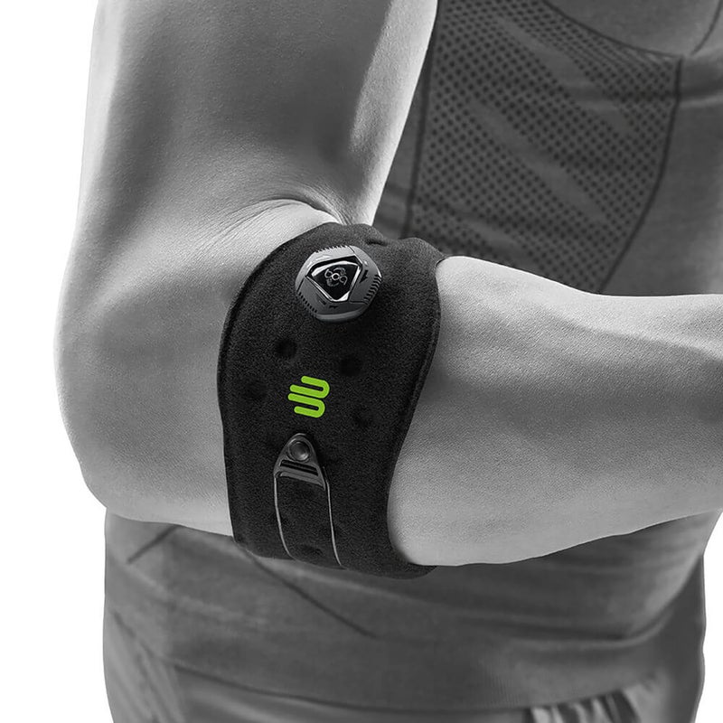 Bauerfeind Adjustable Sports Elbow Strap - Single, Black, One Size - Forearm Pain Relief from Golfers and Tennis Elbow - Five Point Pad for Direct Pressure on Tendon - Boa Closure System - Image 2