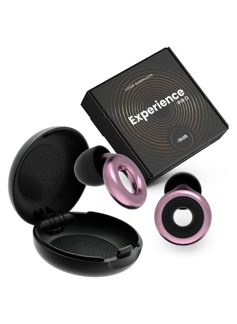 Loop Loop Experience Plus Earplugs - High Fidelity Hearing Protection for Musicians, DJs, Drummers, Festivals, Concerts and Nightlife – 18dB Noise Reduction Ear Plugs – Extra Accessories Incl - Rose Gold  - Image 1