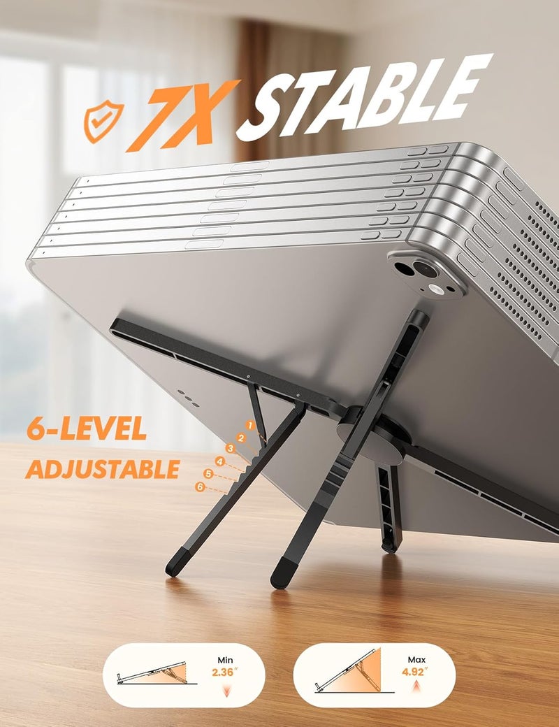 Lamicall Lamical Ultra-Light Laptop Stand - Foldable & Adjustable for MacBook, Compatible with 10-15.6 Inch Laptops - Image 4
