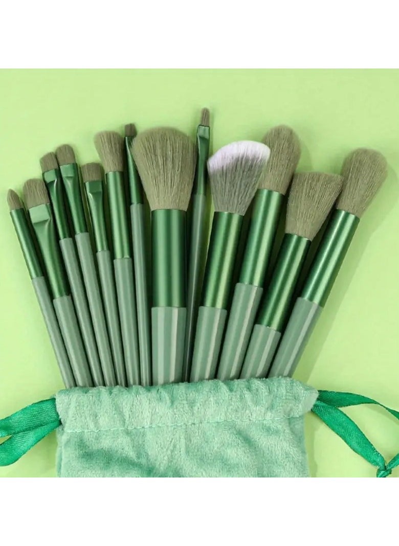 13 Pcs Makeup Brushes Soft Fluffy Prfessional Foundatiion Blush Powder Eyeshadow Kabuki Blending Make Up Brush Beauty Tools - Green - pzsku/Z0C7CAF9509D940E417D8Z/45/_/1702477238/2afb62a1-6067-4987-bd08-6b8e4587b27e