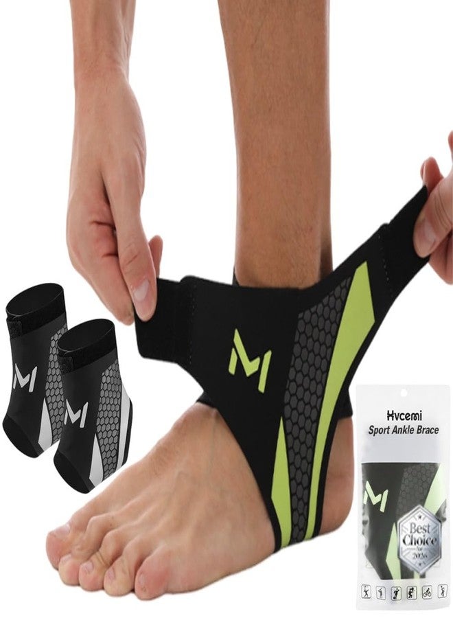 Hvcemi Ankle Brace Support Straps for Men Ankles Sprain Stabilizer Elastic Bidirectional Compression Adjustable Lace-Up High Performance Sport Sleeve Women for Basketball Running Soccer Volleyball(#3 2PCS) - Image 1