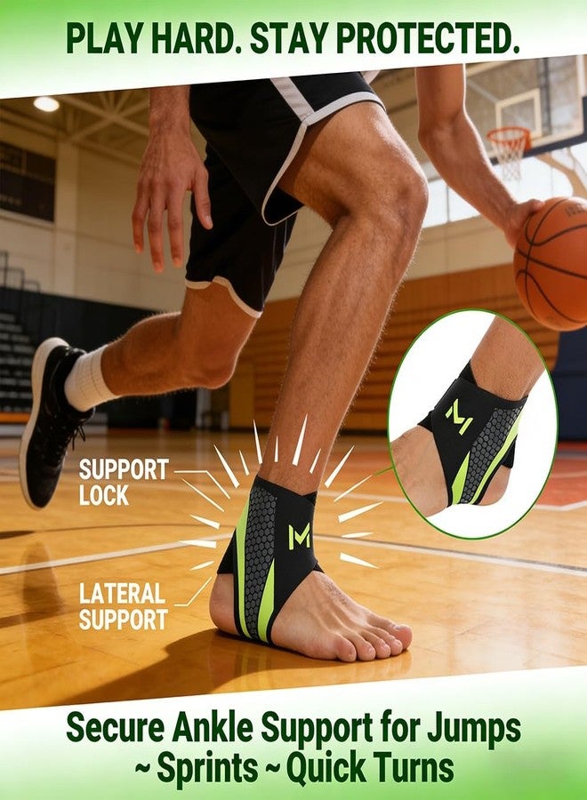 Hvcemi Ankle Brace Support Straps for Men Ankles Sprain Stabilizer Elastic Bidirectional Compression Adjustable Lace-Up High Performance Sport Sleeve Women for Basketball Running Soccer Volleyball(#3 2PCS) - Image 2