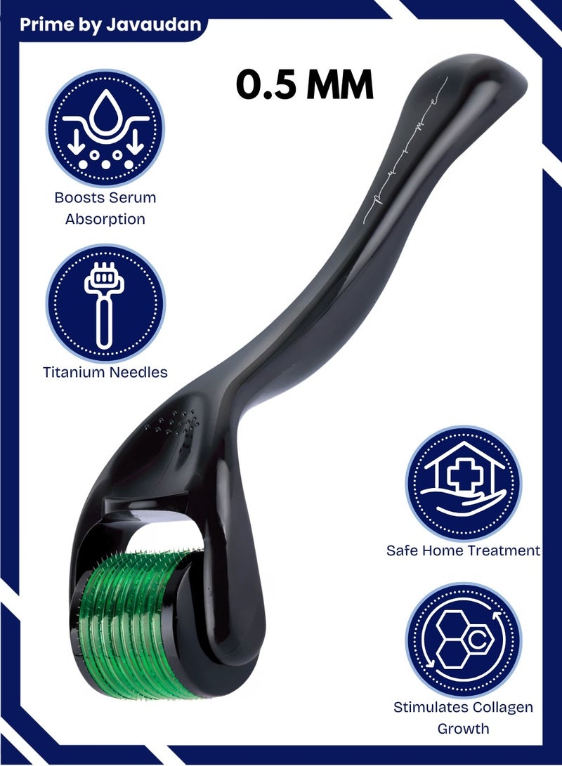 Prime by javaudan Beard Roller 0.5 mm Derma Face Roller With 540 Micro Needle Roller Titanium Skin for Face Body Beard and Hair Growth - Image 1