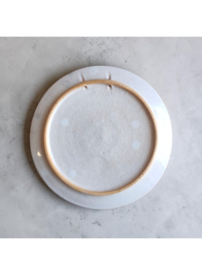 color zone pottery A hand-painted ceramic and porcelain plate, suitable for decoration and serving food. Microwave, dishwasher, and oven safe. Lightweight and scratch-resistant. 20 cm - Image 3