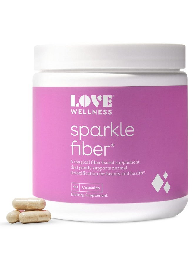 Love Wellness - Sparkle Fiber Supplement For Gut Health 90 Capsules  Beauty Fiber Pills For Sparkling Skin Bloating Relief & Weight Management Psyllium Husk Powder Fiber & Digestive Enzymes - Image 1