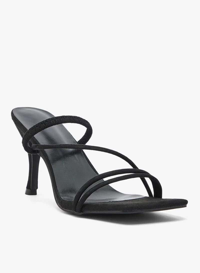 Ginger Strap Detail Mid Heel Sandals