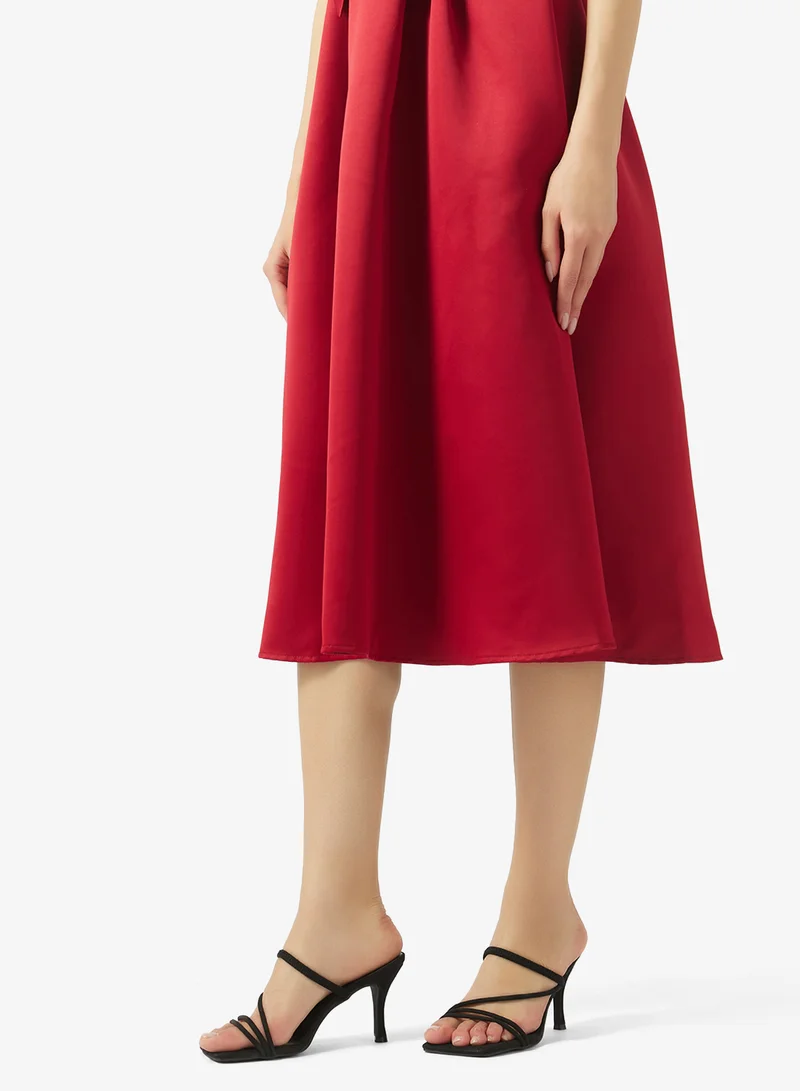 Ginger Black Strap Detail Mid Heel Sandals for Women | Best Price UAE