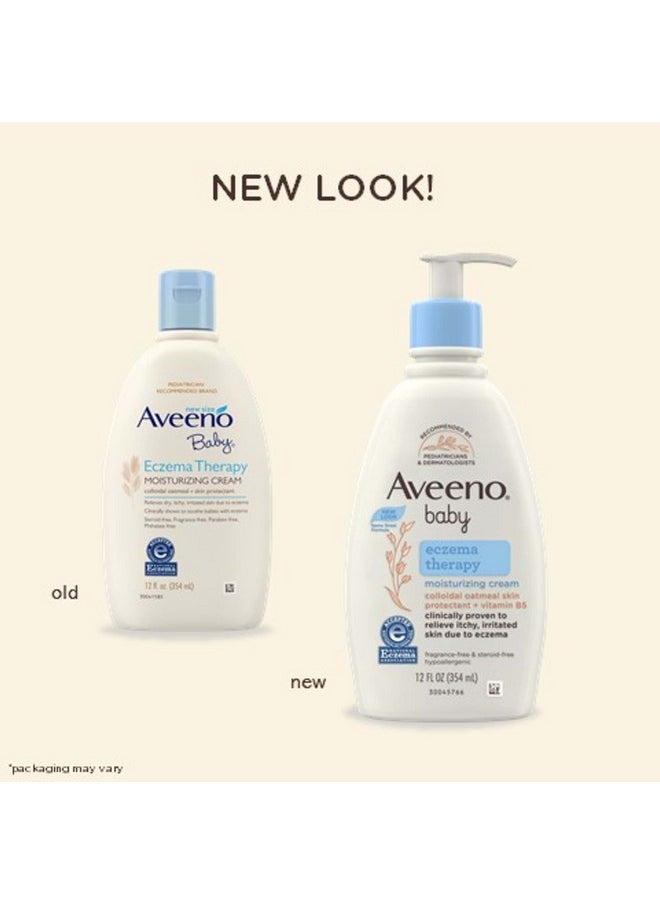 Aveeno Baby Eczema Therapy Moisturizing Cream Natural Colloidal Oatmeal & Vitamin B5 Moisturizes & Relieves Dry Itchy Irritated Skin Due To Eczema Paraben & Steroidfree 12 Fl. Oz  - Image 2