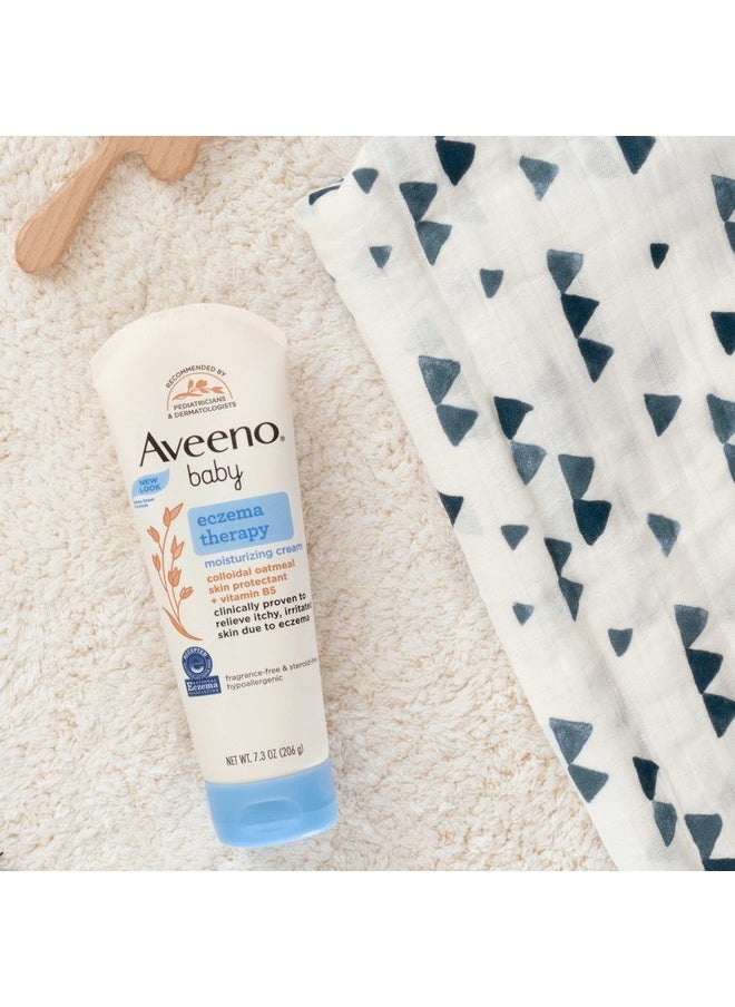 Aveeno Baby Eczema Therapy Moisturizing Cream Natural Colloidal Oatmeal & Vitamin B5 Moisturizes & Relieves Dry Itchy Irritated Skin Due To Eczema Paraben & Steroidfree 12 Fl. Oz  - Image 4
