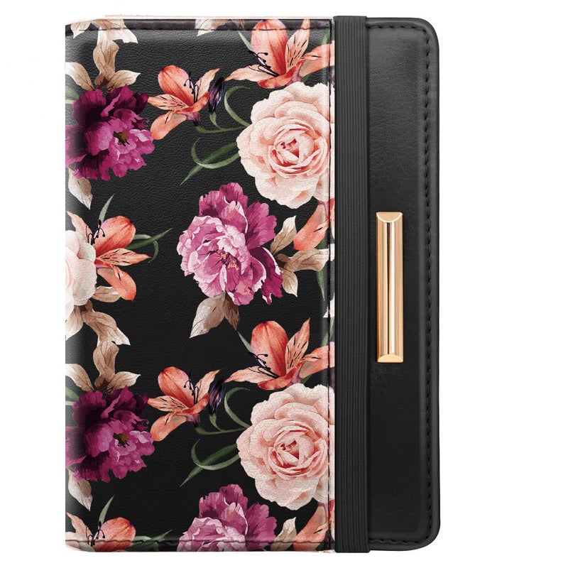 Coco Rossi Passport Holder Cover RFID Blocking Cute Slim Travel Passport Wallet for Women,Black - Image 1