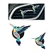 ORIESSE Hummingbird Air Vent Clip Car Air Freshener 2pcs Bird Bling Car Accessories Refillable Car Diffuser Outlet Clips for Women TeensCute Blue Car Decor - Image 2