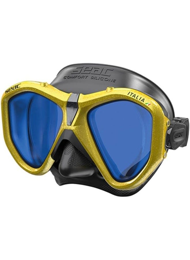 Seac SEAC MASK ITALIA S/BL LS METAL YELLOW