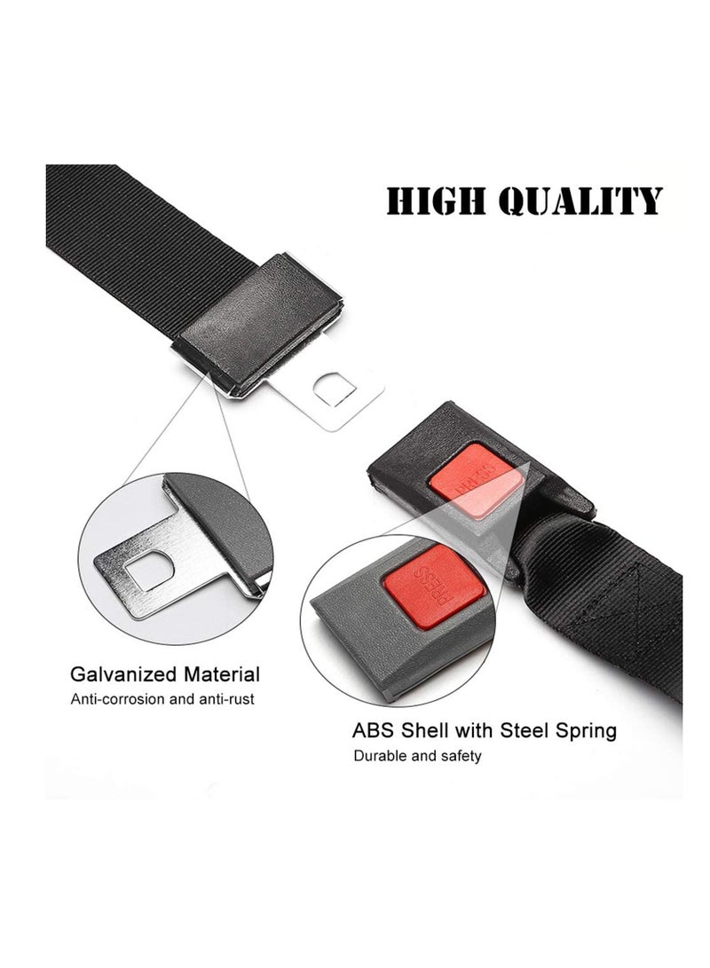 Universal Seat Belt 2 Point Seat Belt Adjustable Lap Strap Buckle Universal Golf Cart Belt Kit Adjustable Retractable Belt Kit for Truck Go Kart Van VR UTV and Buggies 50" 2 Pack - Image 2