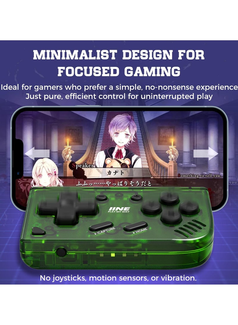 وحدة تحكم لاسلكية صغيرة ريترو لاسلكية، وحدة تحكم عن بُعد صغيرة للمفاتيح/مفتاح التشغيل والكمبيوتر الشخصي وأندرويد و IOS، وحدة تحكم بحجم الجيب مع وظيفة التوربو - Image 5