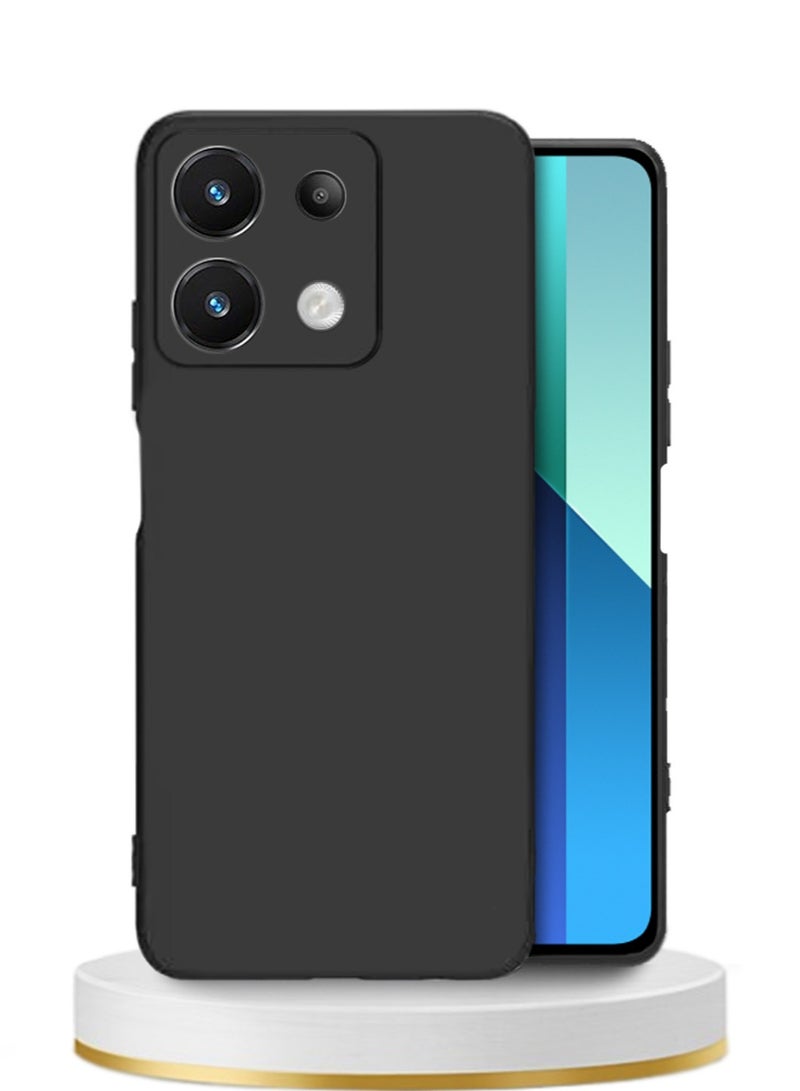 Techie Stylish TPU Silicone Back Cover Case for Xiaomi Redmi Note 13 – Slim Fit Design, Smooth and Soft – Black - Image 1