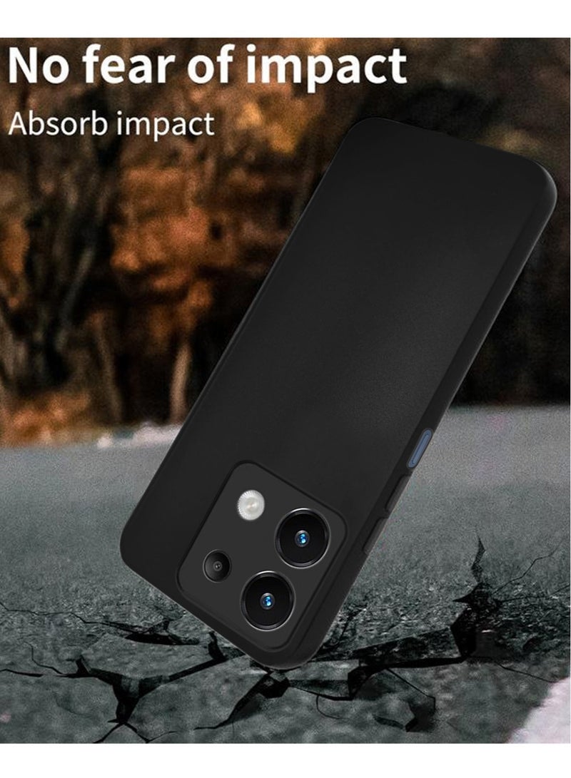 Techie Stylish TPU Silicone Back Cover Case for Xiaomi Redmi Note 13 – Slim Fit Design, Smooth and Soft – Black - Image 2