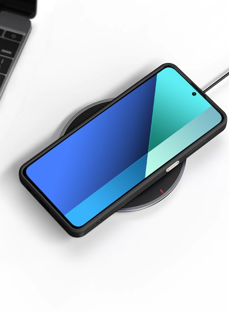 Techie Stylish TPU Silicone Back Cover Case for Xiaomi Redmi Note 13 – Slim Fit Design, Smooth and Soft – Black - Image 4