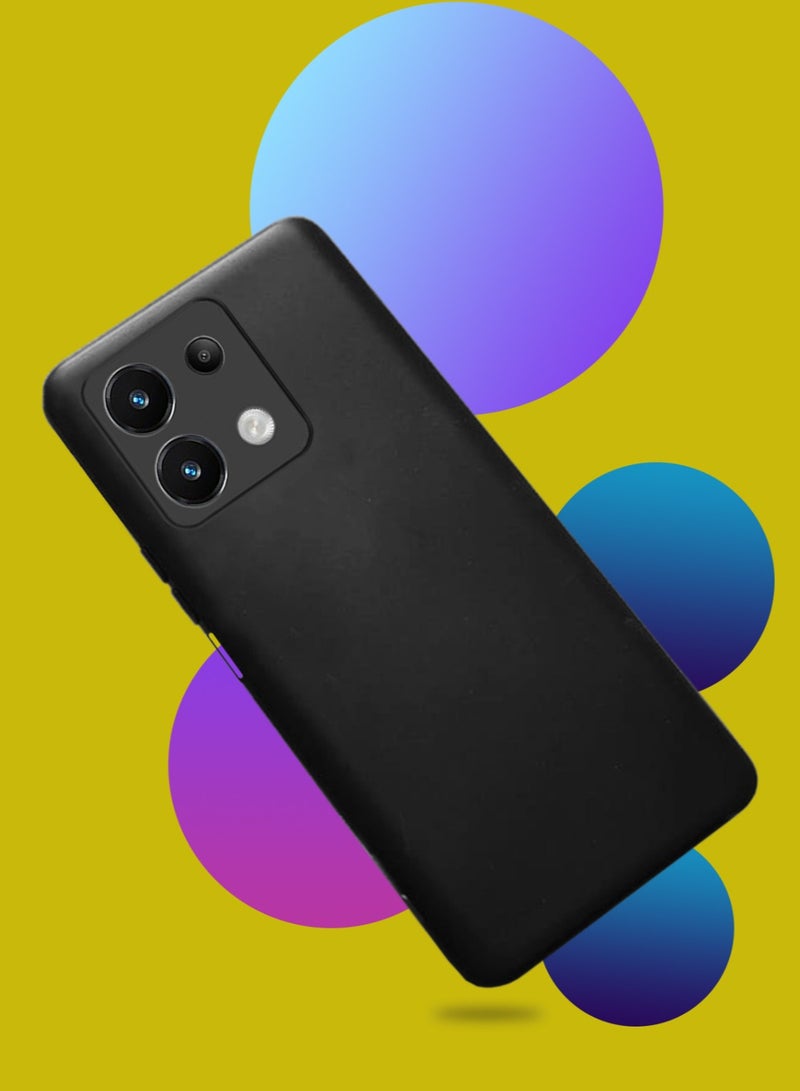 Techie Stylish TPU Silicone Back Cover Case for Xiaomi Redmi Note 13 – Slim Fit Design, Smooth and Soft – Black - Image 5