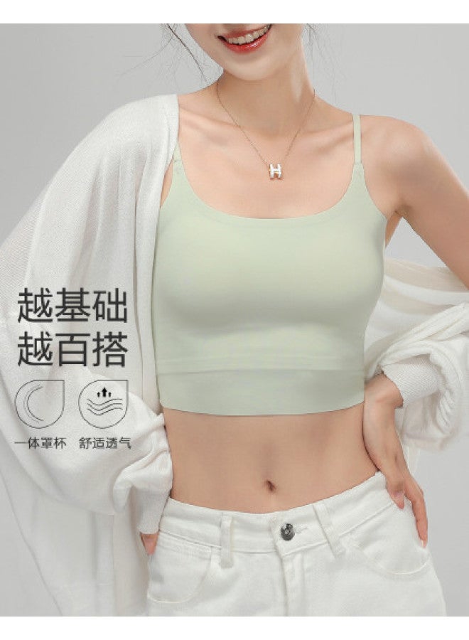 Top melon Seamless Comfortable Ice Silk Undershirt With Beautiful Back Design, Bralette And Bra Top - Image 1