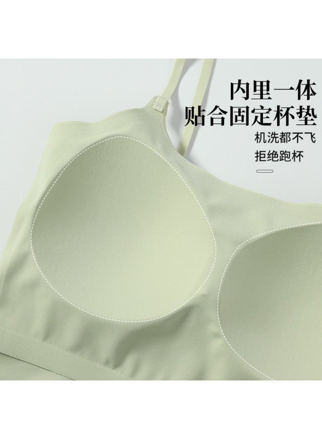 Top melon Seamless Comfortable Ice Silk Undershirt With Beautiful Back Design, Bralette And Bra Top - Image 5