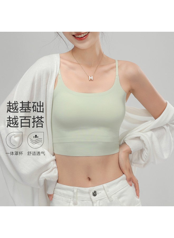 Top melon Seamless Comfortable Ice Silk Undershirt With Beautiful Back Design, Bralette And Bra Top - Image 2