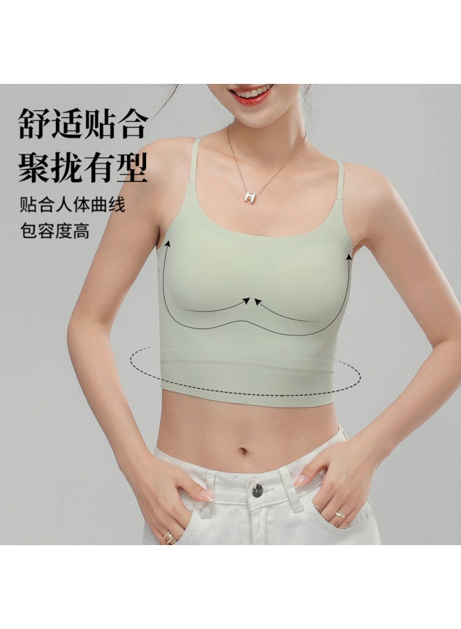 Top melon Seamless Comfortable Ice Silk Undershirt With Beautiful Back Design, Bralette And Bra Top - Image 4