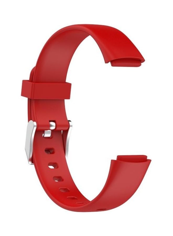 BGM Silicone Replacement Strap Watchband For Fitbit Luxe Red - Image 2