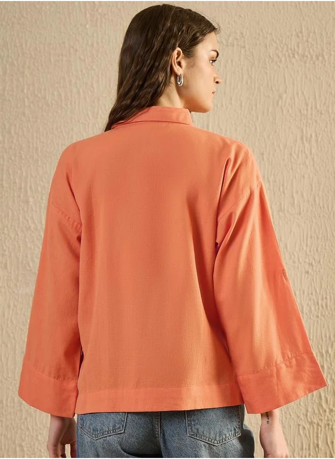 sanskrutihomes Sanskrutihomes Regular Fit Spread Collar Buttoned Shirt