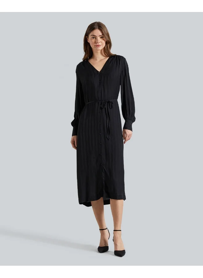 غانت RELAXED SATIN STRIPE SHIRT DRESS