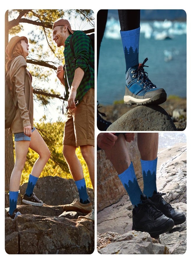 انوشون جوارب ANOTION المرحة للمشي لمسافات طويلة للرجال والنساء - جوارب ضغط خفيفة الوزن ماصة للرطوبة، جوارب نسائية صيفية للمشي لمسافات طويلة (مقاسات أمريكية، ألفا، متوسط، عادي، أزرق) - Image 5