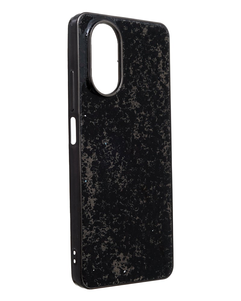 Glitter Plastic Mobile Phone Case With Cute Design for Realme C67 4G - Black - Image 2