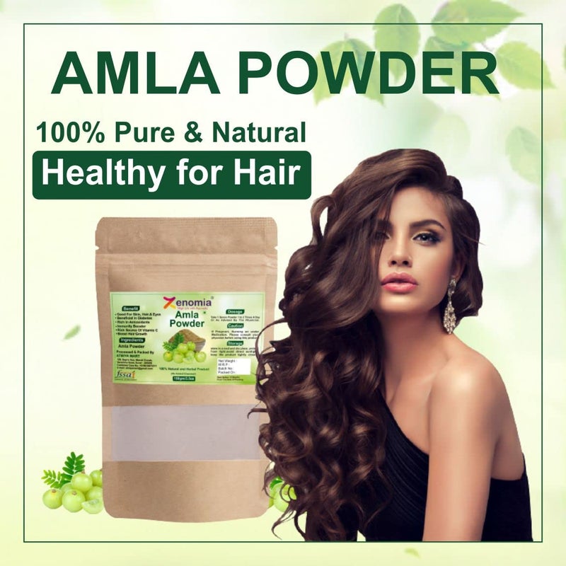 Zenomia Organic Amla Drinking Powder for Hair Growth Skin and Immunity 100 G - Image 3