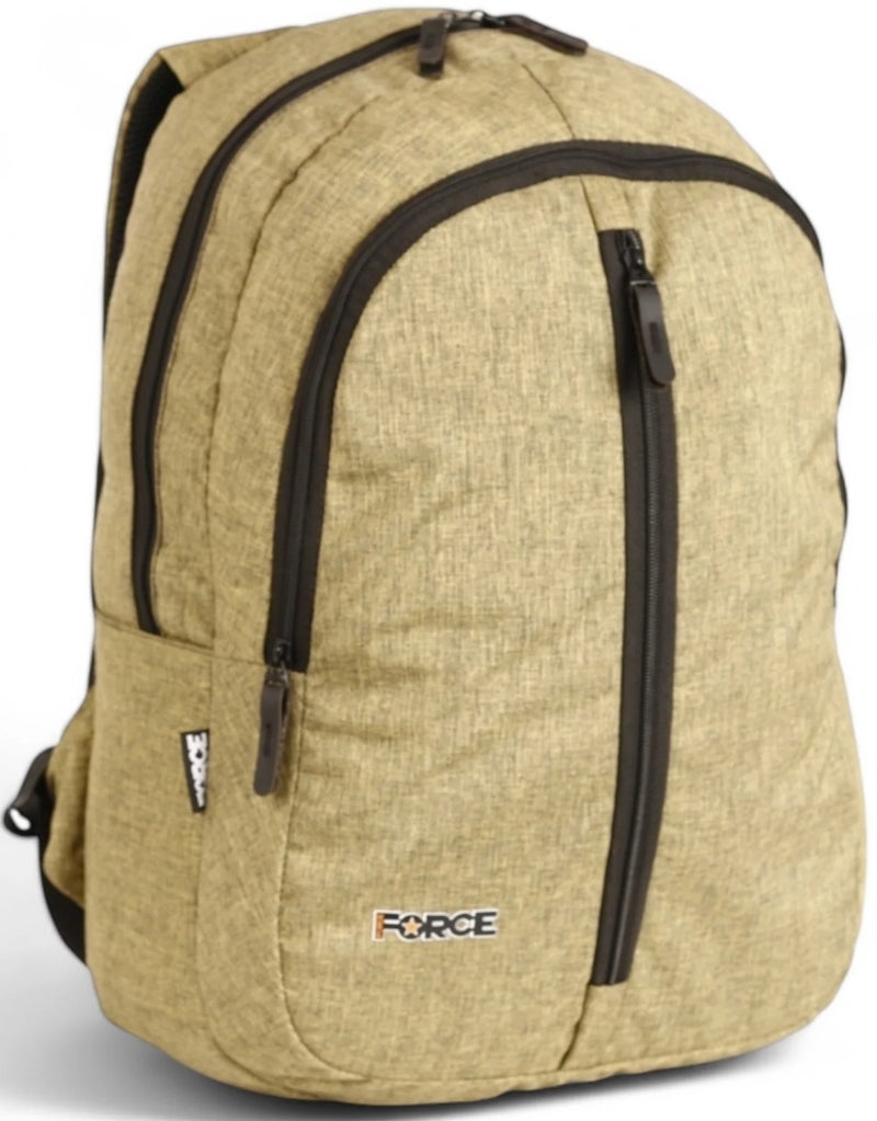 Force Unisex Beige Backpack - Image 4