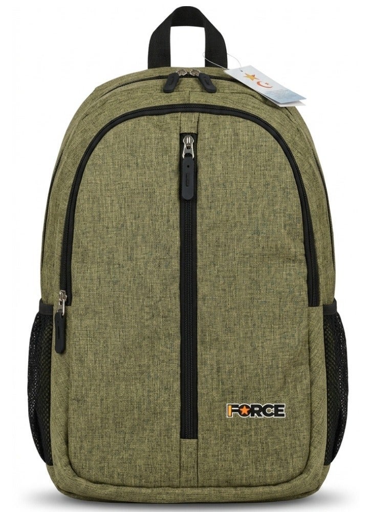 Force Basic Fully Waterproof Oxford Polyester Backpack (Olive / Black Zipper) - FDB-20-38 - Unisex Daypack for School, Gym, Travel & Everyday Use - 44 x 30 x 18 cm - Image 1