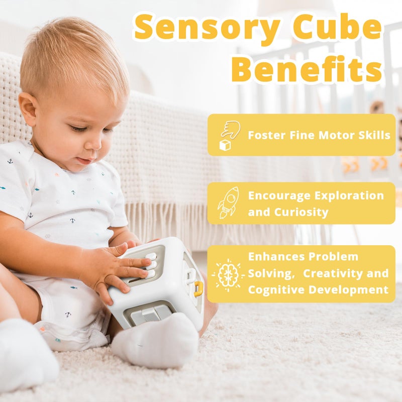 SOCBTNSO Busy Cube Toy for 1 Year Old Boy, Montessori Toys for 1+ Year Old, Travel Sensory Toys for Toddlers 1-3, Learning Fine Motor Skills| 1st Birthday Gifts Baby Boy Toys 9 12 Months - Image 5