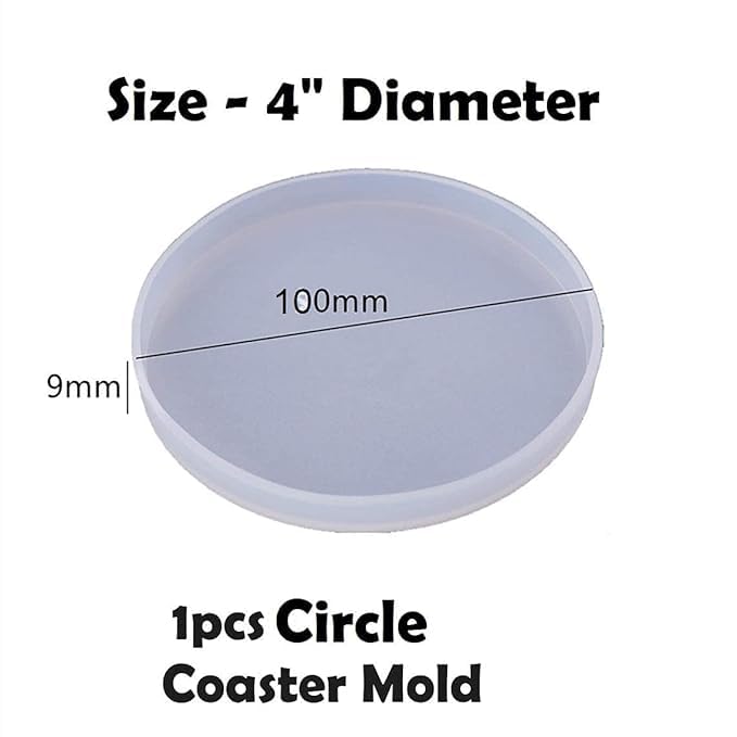 ADOERE قالب سيليكون دائري 4 بوصة لصب الراتنج، قوالب راتنج إبوكسي عميقة لتزيين الجدران المنزلية، تزيين المكتب - Image 2