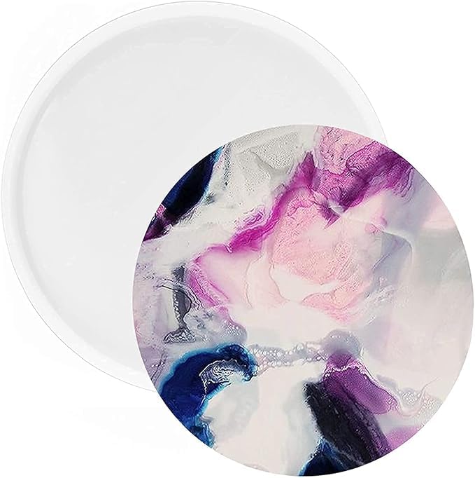 ADOERE قالب سيليكون دائري 4 بوصة لصب الراتنج، قوالب راتنج إبوكسي عميقة لتزيين الجدران المنزلية، تزيين المكتب - Image 1