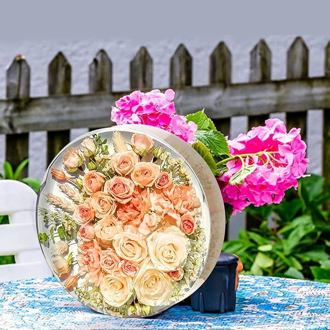 ADOERE قالب سيليكون دائري 4 بوصة لصب الراتنج، قوالب راتنج إبوكسي عميقة لتزيين الجدران المنزلية، تزيين المكتب - Image 3