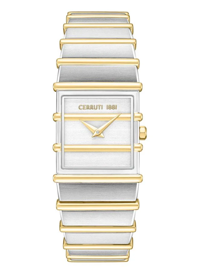 شيروتي 1881 Cerruti 1881 Ladies Stainless Steel & Gold Two-Tone Silver & Gold Dial Watch