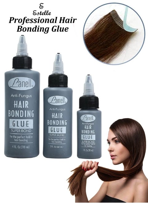 Wig Bonding Glue for Attachments Women Hair Extensions Eyebrow Enhancements Natural Adhesive Traceless Invisible Lace Front Glue Salon Quality Hold Frontal Toupee Hair System Hair Pieces Replacement