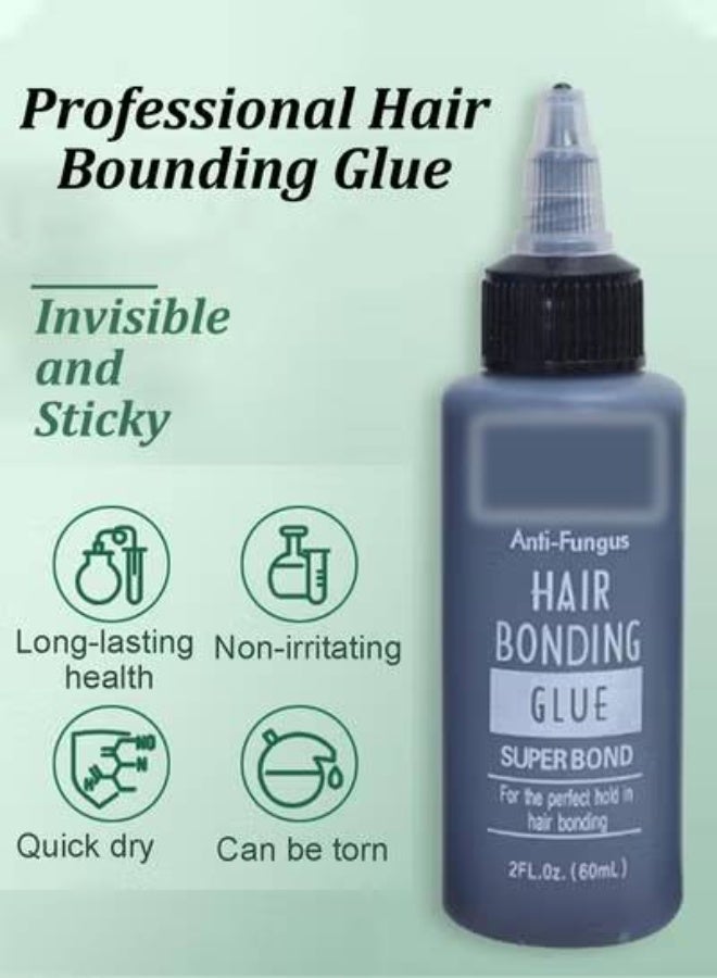 Estelle Wig Bonding Glue for Attachments Women Hair Extensions Eyebrow Enhancements Natural Adhesive Traceless Invisible Lace Front Glue Salon Quality Hold Frontal Toupee Hair System Hair Pieces Replacement - Image 4