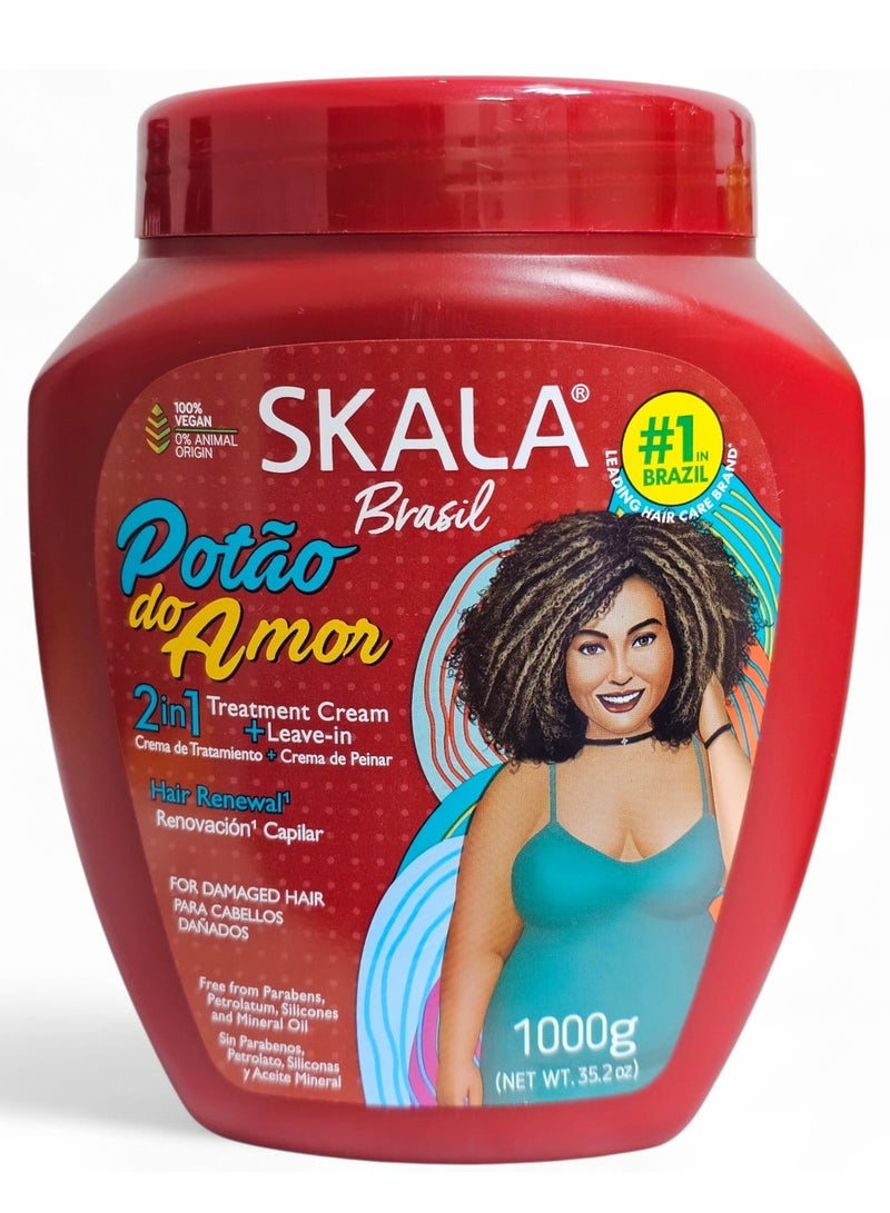 Styling cream and therapeutic balm for renewing damaged hair. Free from parabens, petroleum jelly, and mineral oils. 1000g