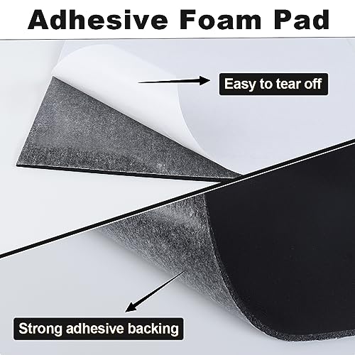 Storystore 5 Pcs Foam Padding Sheets - 12" x 8" x 1/8" Self Adhesive Closed Cell Foam Neoprene Rubber Sheets Insulation Anti Vibration Rubber Pads with Adhesive, Black - Image 3